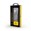 Gembird Premium spiral metal Micro-USB charging and data cable,2m,metallic-grey CC-USB2S-AMmBM-2M-BG