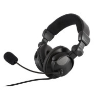 MODECOM MC-826 HUNTER mikrofonos fejhallgató, fekete S-MC-826-HUNTER