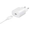 Samsung Type C hálózati töltő,25W,Fehér OSAM-EP-TA800XWEG