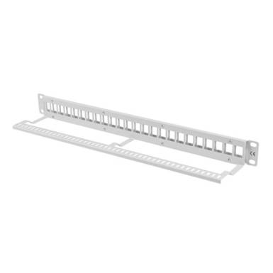 Lanberg keystone Patch Panel 19'', 24 port  1U, gray PPKS-1024-S