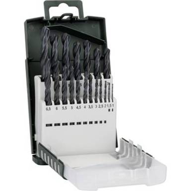 HSS Fém spirálfúró készlet 19 részes Bosch Accessories 2609255131 Hengertekercselt DIN 338 Henger szár 1 készlet HSS Fém spirálfúró készlet 19 részes Bosch Accessories 2609255131 Hengertekercselt DIN 338 Henger szár 1 készlet
