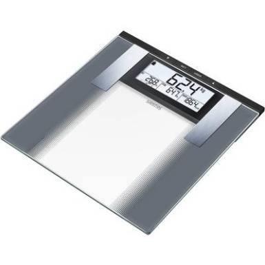 Testzsíranalizáló mérleg Sanitas SBG 21 Mérési tartomány (max.)=180 kg Szürke, Üveg Testzsíranalizáló mérleg Sanitas SBG 21 Mérési tartomány (max.)=180 kg Szürke, Üveg