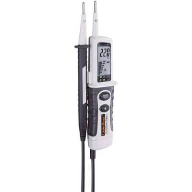 K&eacute;tp&oacute;lus&uacute; fesz&uuml;lts&eacute;gvizsg&aacute;l&oacute;, f&aacute;zis teszter LCD/LED kijelzővel 690V AC/DC Laserliner AC-tiveMaster 083.025A