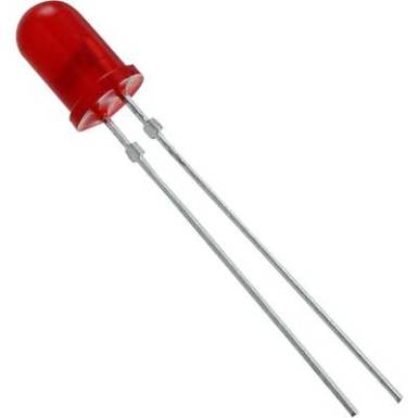 Vishay TLHR5401 LED kivezet&eacute;ssel Piros Kerek 5 mm 12 mcd 60 &deg; 30 mA 2 V