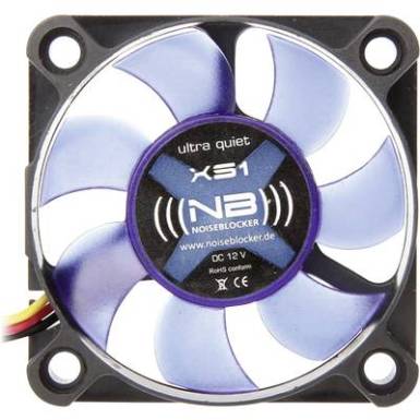 Számítógépház ventilátor 50 x 50 x 10 mm, NoiseBlocker BlackSilent XS1 Számítógépház ventilátor 50 x 50 x 10 mm, NoiseBlocker BlackSilent XS1