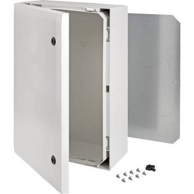 Fali install&aacute;ci&oacute;s műszerdoboz 600 x 400 x 210 mm, polikarbon&aacute;t, sz&uuml;rke, Fibox ARCA 8120012