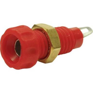 Labor csatlakoz&oacute;aljzat, be&eacute;p&iacute;thető, f&uuml;ggőleges 4 mm, piros Cliff CL1452A