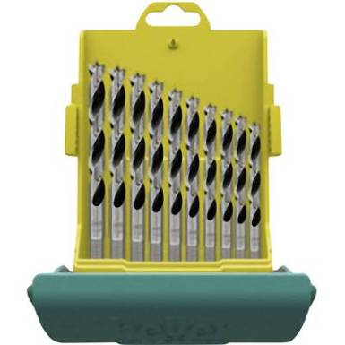 Fa spir&aacute;l f&uacute;r&oacute; k&eacute;szlet 10 r&eacute;szes 3 mm, 4 mm, 5 mm, 6 mm, 7 mm, 8 mm, 9 mm, 10 mm, 11 mm, 12 mm Heller 28708 1 Henger sz&aacute;r 1 k&eacute;szlet