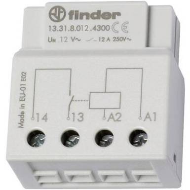 Kapcsoló relé 1 db Finder 13.31.8.012.4300 1 záró 12 V/AC 12 A Kapcsoló relé 1 db Finder 13.31.8.012.4300 1 záró 12 V/AC 12 A
