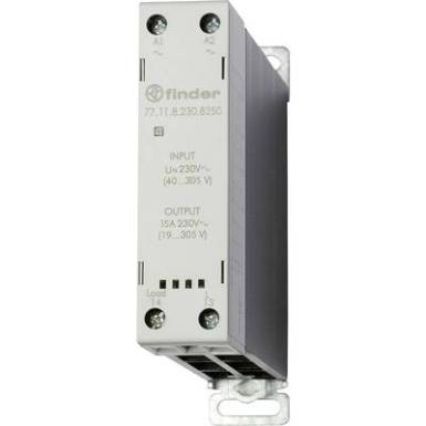 Finder Félvezető relé 1 db 77.11.8.230.8250 Terhelési áram (max.): 15 A Kapcsolási feszültség (max.): 305 V/AC Nullfeszültség kapcsoló Finder Félvezető relé 1 db 77.11.8.230.8250 Terhelési áram (max.): 15 A Kapcsolási feszültség (max.): 305 V/AC Nullfeszültség kapcsoló