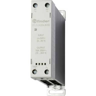 Finder Félvezető relé 1 db 77.11.9.024.8250 Terhelési áram (max.): 15 A Kapcsolási feszültség (max.): 305 V/AC Nullfeszültség kapcsoló Finder Félvezető relé 1 db 77.11.9.024.8250 Terhelési áram (max.): 15 A Kapcsolási feszültség (max.): 305 V/AC Nullfeszültség kapcsoló