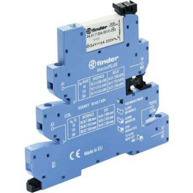 Csatoló relé 1 db 6 V/DC, 6 V/AC 6 A 1 váltó Finder 39.31.0.006.0060 Csatoló relé 1 db 6 V/DC, 6 V/AC 6 A 1 váltó Finder 39.31.0.006.0060