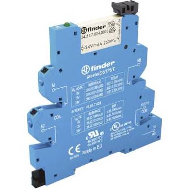 Csatol&oacute; rel&eacute; 1 db 230 V/AC 6 A 1 z&aacute;r&oacute; Finder 39.51.8.230.0060