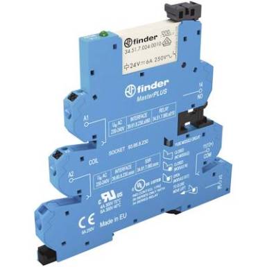Csatoló relé 1 db 230 V/AC 6 A 1 váltó Finder 39.61.8.230.0060 Csatoló relé 1 db 230 V/AC 6 A 1 váltó Finder 39.61.8.230.0060