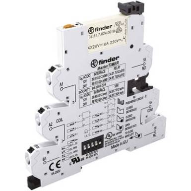 Csatoló relé 1 db 24 V/DC, 24 V/AC 6 A 1 váltó Finder 39.91.0.024.0060 Csatoló relé 1 db 24 V/DC, 24 V/AC 6 A 1 váltó Finder 39.91.0.024.0060