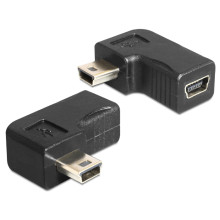 DeLock Adapter USB-B mini 5 pin male/female 90° forgatható