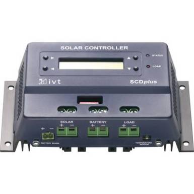 Napelem t&ouml;lt&eacute;sszab&aacute;lyoz&oacute; 12/24 V 15 A IVT SCDplus 15A