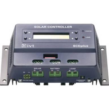 Napelem t&ouml;lt&eacute;sszab&aacute;lyoz&oacute; 12/24 V 40 A IVT SCDplus 40A