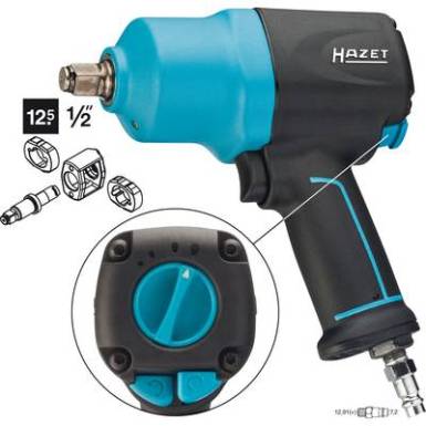 Sűrített levegős ütvecsavarozó Szerszámbefogó: 1/2 (12.5 mm) külső négylap Forgatónyomaták (max.): 1054 Nm Hazet 9012EL-SPC Sűrített levegős ütvecsavarozó Szerszámbefogó: 1/2 (12.5 mm) külső négylap Forgatónyomaták (max.): 1054 Nm Hazet 9012EL-SPC