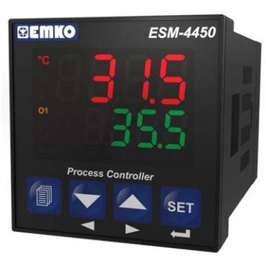 PID hőmérséklet szabályozó, J, K, R, S, T, B, E, N, Pt100, relés, 5 A, RS 232, 105 x 48 x 48 mm, Emko ESM-4450 PID hőmérséklet szabályozó, J, K, R, S, T, B, E, N, Pt100, relés, 5 A, RS 232, 105 x 48 x 48 mm, Emko ESM-4450