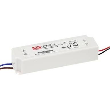 LED transzformátor Állandó feszültségű Mean Well LPV-35-5 25 W 0 - 5 A 5 V/DC LED transzformátor Állandó feszültségű Mean Well LPV-35-5 25 W 0 - 5 A 5 V/DC