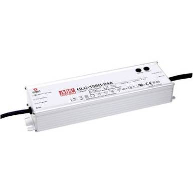 LED meghajt&oacute;, LED transzform&aacute;tor &Aacute;lland&oacute; fesz&uuml;lts&eacute;gű, &Aacute;lland&oacute; &aacute;ram&uacute; Mean Well HLG-185H-36A 187 W 5.2 A 18 - 36 V/DC Dimmelhető