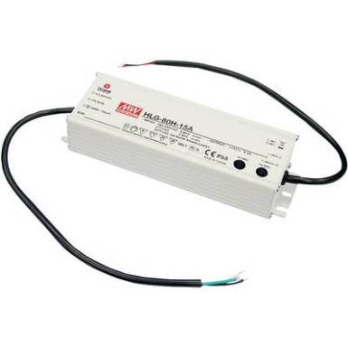 LED meghajtó, LED transzformátor Állandó feszültségű, Állandó áramú Mean Well HLG-80H-12B 60 W 5 A 7.2 - 12 V/DC Dimmelhető LED meghajtó, LED transzformátor Állandó feszültségű, Állandó áramú Mean Well HLG-80H-12B 60 W 5 A 7.2 - 12 V/DC Dimmelhető