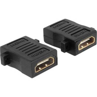 HDMI közösítő adapter, 1x HDMI aljzat - 1x HDMI aljzat, aranyozott, fekete, Delock HDMI közösítő adapter, 1x HDMI aljzat - 1x HDMI aljzat, aranyozott, fekete, Delock