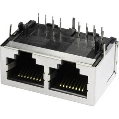 RJ45 aljzat, be&eacute;p&iacute;thető, beforraszthat&oacute; 2 x RJ45 aljzatos, f&eacute;m h&aacute;zban econ connect 3012S02