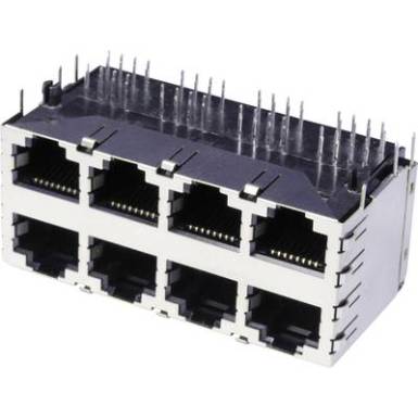 RJ45 aljzat, be&eacute;p&iacute;thető, beforraszthat&oacute; 8 x RJ45, f&eacute;m h&aacute;zban, econ connect 3022S4