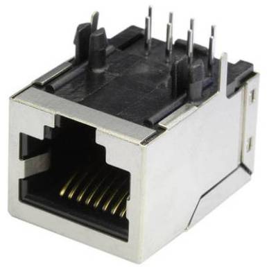 RJ45 aljzat, beépíthető, beforrasztható, fém házban econ connect MEB8/8PG RJ45 aljzat, beépíthető, beforrasztható, fém házban econ connect MEB8/8PG