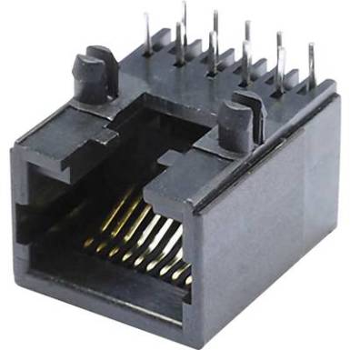 RJ45 aljzat, be&eacute;p&iacute;thető, beforraszthat&oacute;, fekete, econ connect MEB10/10PL
