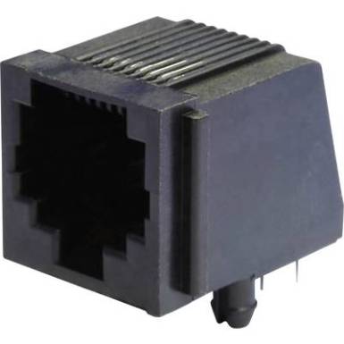 RJ45 aljzat, be&eacute;p&iacute;thető, beforraszthat&oacute;, fekete, econ connect MEB8/8P