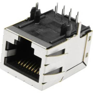 RJ45 aljzat, beépíthető, beforrasztható, fém házban econ connect MSLT45A RJ45 aljzat, beépíthető, beforrasztható, fém házban econ connect MSLT45A