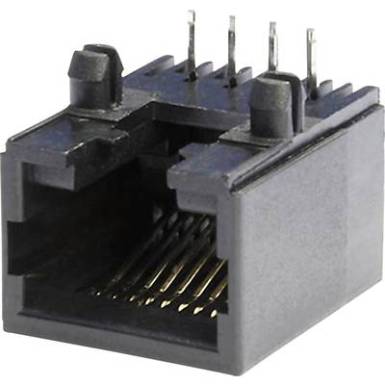 RJ45 aljzat, beépíthető, beforrasztható, fekete, econ connect MEB8/8PL RJ45 aljzat, beépíthető, beforrasztható, fekete, econ connect MEB8/8PL