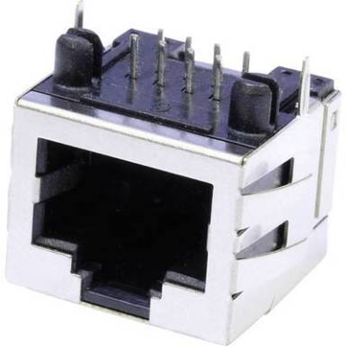 RJ45 aljzat, beépíthető, beforrasztható, fém házban econ connect MUB88A RJ45 aljzat, beépíthető, beforrasztható, fém házban econ connect MUB88A