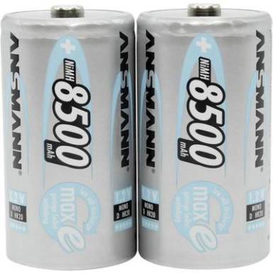 Góliát akku D NiMH, 1,2V 8500 mAh, 2 db, Ansmann maxE HR20, LR20, D, AM1, XL, MN1300, 813, E95, LR20N, 13A Góliát akku D NiMH, 1,2V 8500 mAh, 2 db, Ansmann maxE HR20, LR20, D, AM1, XL, MN1300, 813, E95, LR20N, 13A