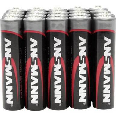 Mikroelem AAA, alkáli mangán, 1,5V, 20 db, Ansmann Red-Line LR03, AAA, LR3, AM4M8A, AM4, S Mikroelem AAA, alkáli mangán, 1,5V, 20 db, Ansmann Red-Line LR03, AAA, LR3, AM4M8A, AM4, S