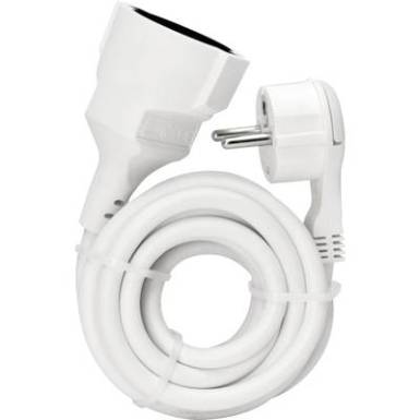 Hálózati hosszabbítókábel, fehér, 3 m, HO5VV-F 3 G 1,5 mm?, Kopp 143602080 Hálózati hosszabbítókábel, fehér, 3 m, HO5VV-F 3 G 1,5 mm?, Kopp 143602080