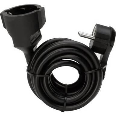 H&aacute;l&oacute;zati hosszabb&iacute;t&oacute;k&aacute;bel, fekete, 3 m, HO5VV-F 3 G 1,5 mm?, Kopp 143605083