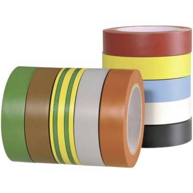 Szigetelőszalag k&eacute;szlet, 10 tekercs 10 m x 15 mm HellermannTyton HelaTape Flex 15