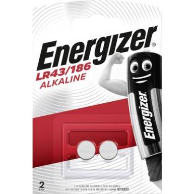 LR43 gombelem, alkáli mangán, 1,5V, 123 mAh, 2 db, Energizer AG12, V12GA, G12A, 12GA, PX86A, LR1131, 186, L1142 LR43 gombelem, alkáli mangán, 1,5V, 123 mAh, 2 db, Energizer AG12, V12GA, G12A, 12GA, PX86A, LR1131, 186, L1142