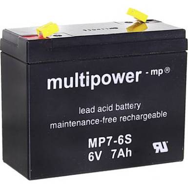 multipower MP7-6S 300402 Ólomakku 6 V 7 Ah Ólom-vlies (AGM) (Sz x Ma x Mé) 116 x 99 x 50 mm 4,8 mm-es laposérintkezős dugó Karbantartásmentes, Kis önkisülés multipower MP7-6S 300402 Ólomakku 6 V 7 Ah Ólom-vlies (AGM) (Sz x Ma x Mé) 116 x 99 x 50 mm 4,8 mm-es laposérintkezős dugó Karbantartásmentes, Kis önkisülés