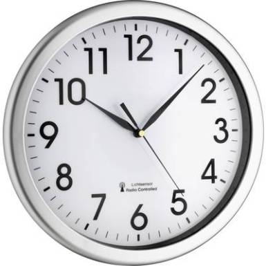 TFA 60.3519.02 R&aacute;di&oacute;jel vez&eacute;rl&eacute;sű Fali&oacute;ra 30.8 cm x 4.3 cm Ez&uuml;st