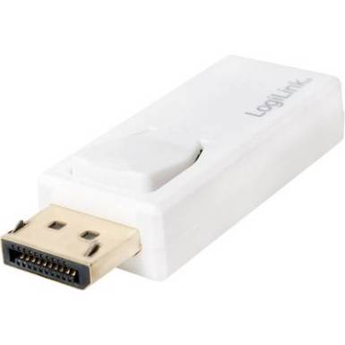 LogiLink Kijelző csatlakoz&oacute; / HDMI &Aacute;talak&iacute;t&oacute; [1x DisplayPort dug&oacute; - 1x HDMI alj] Feh&eacute;r