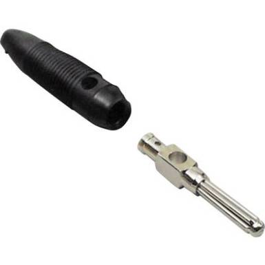 Banándugó dugó, egyenes tű átmérő: 4 mm Fekete BKL Electronic 072178 1 db Banándugó dugó, egyenes tű átmérő: 4 mm Fekete BKL Electronic 072178 1 db