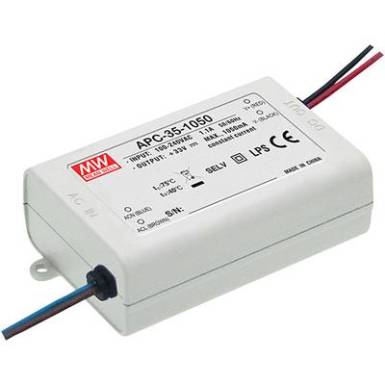 LED meghajtó Állandó áramú Mean Well APC-35-700 35 W 0.7 A 15 - 50 V/DC LED meghajtó Állandó áramú Mean Well APC-35-700 35 W 0.7 A 15 - 50 V/DC
