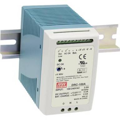 Mean Well DRC-100A Kalaps&iacute;nes t&aacute;pegys&eacute;g 13.8 V/DC 4.5 A 96 W 2 x