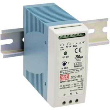 Mean Well DRC-60A Kalapsínes tápegység 13.8 V/DC 2.8 A 59 W 2 x Mean Well DRC-60A Kalapsínes tápegység 13.8 V/DC 2.8 A 59 W 2 x