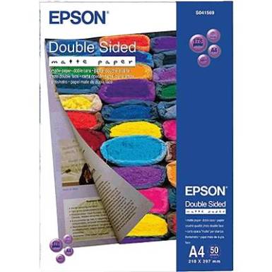 Fénykép papír Epson Double-Sided Matte Paper C13S041569 DIN A4 178 g/m? 50 lap Mindkét oldala nyomtatható, Matt Fénykép papír Epson Double-Sided Matte Paper C13S041569 DIN A4 178 g/m? 50 lap Mindkét oldala nyomtatható, Matt